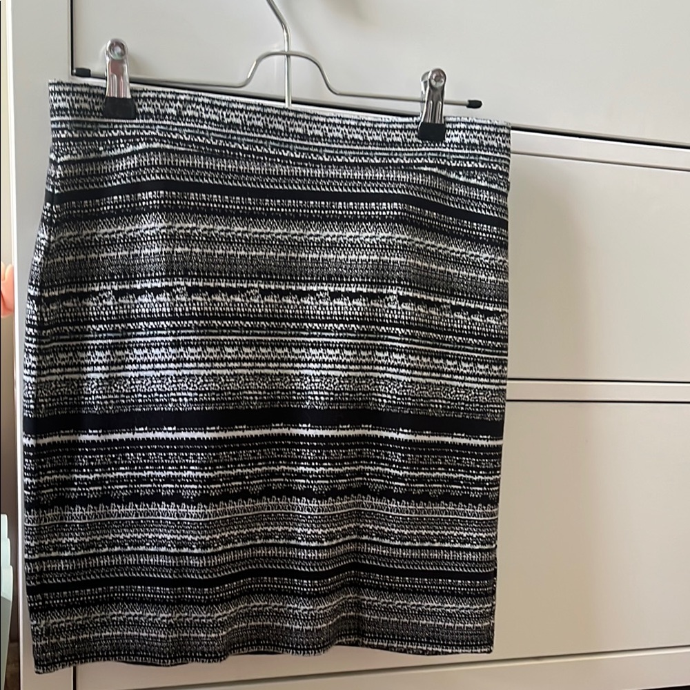 Loft Black and White Striped Skirt SP